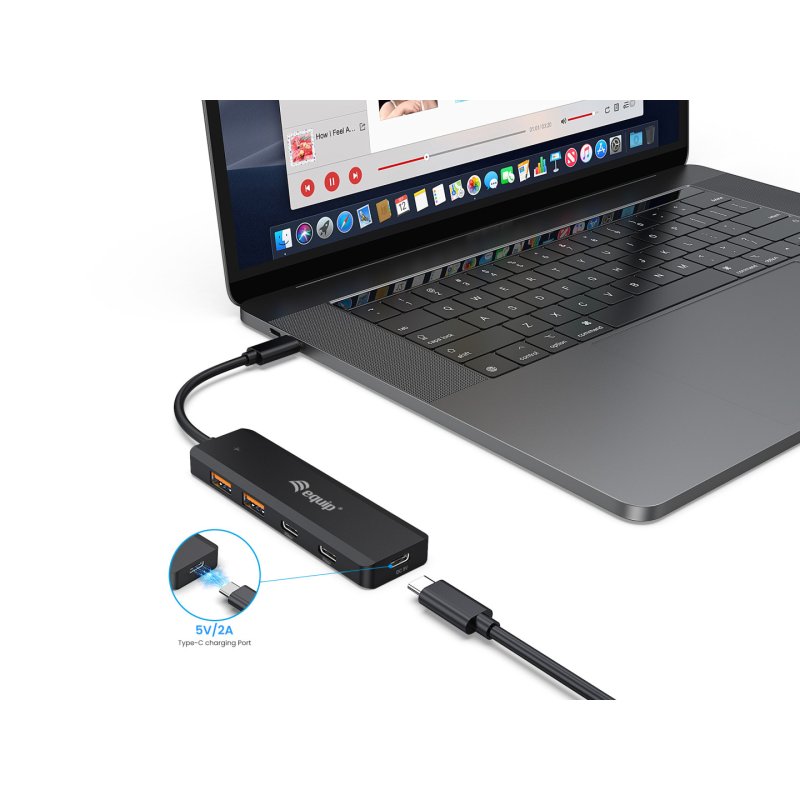 Equip USB-Hub 4-Port 3.2/C-2xUSB-C 2xUSB-A 10Gbps o.Netz.sw