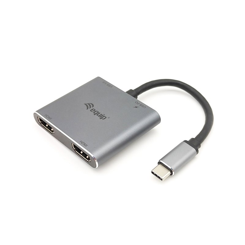 Equip Dock USB-C-2xHDMI.USB 3.0.100WPD 15cm si