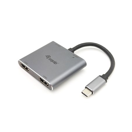 Equip Adaptateur HDMI double USB-C 4 en 1, USB 3.0, USB PD 100W