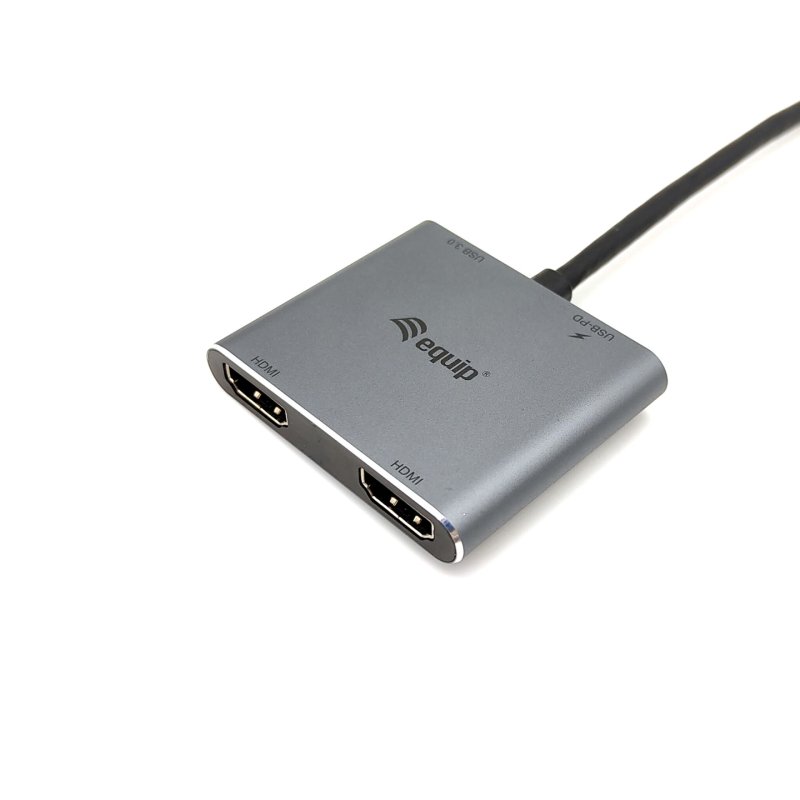 Equip Dock USB-C-2xHDMI.USB 3.0.100WPD 15cm si