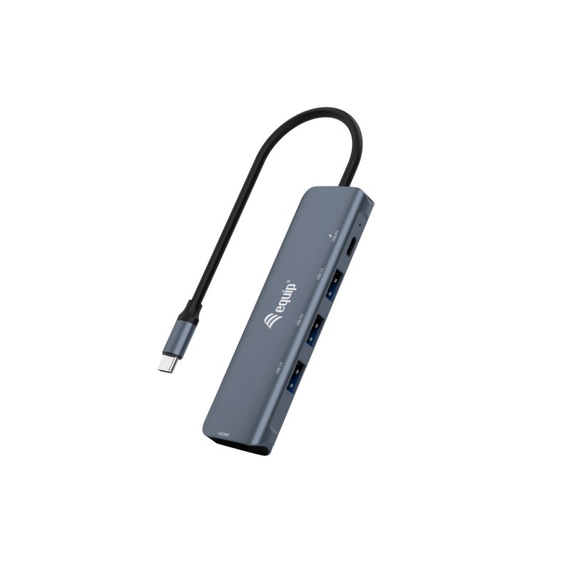 Equip Dock USB-C-HDMI.3xUSB3.0.100WPD 25cm gr
