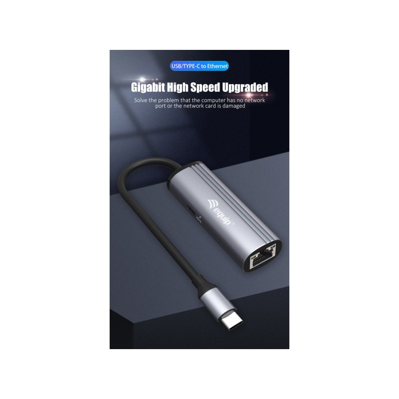 Equip Adaptateur USB-C vers réseau Gigabit RJ45 USB PD 100W
