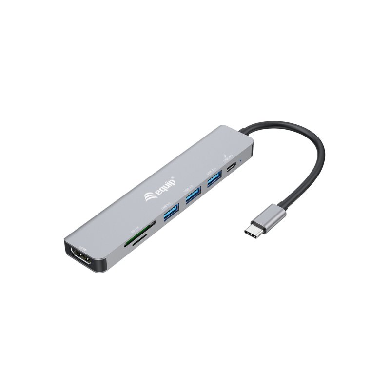 Equip Dock USB-C-HDMI.3xUSB3.0.SD/TF.100WPD 25cm si