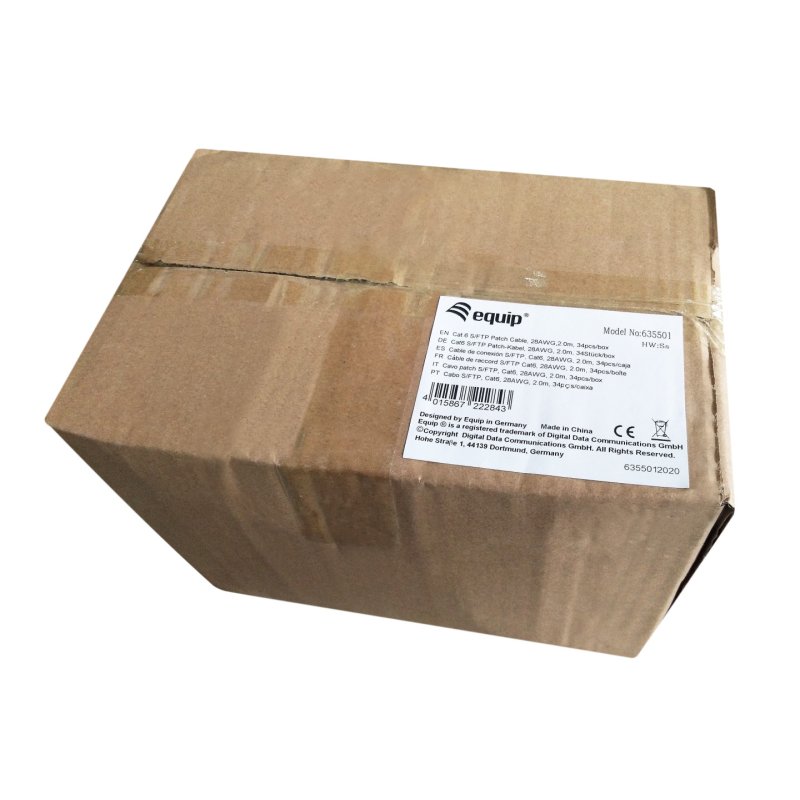 Equip Patchkabel Cat6 34x/set S/FTP 2xRJ45 2.00m gr LSZH