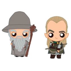 Le Seigneur des Anneaux figurines caoutchouc Pokis Gandalf & Legolas 6 cm
