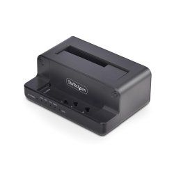 StarTech.com M.2 NVMe to 2.5/3.5" SATA Drive Duplicator, Dual Bay Standalone SSD Cloner/Drive Dock, Bidirectional NVMe