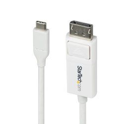 StarTech.com Câble USB-C vers DisplayPort 1.2 de 2m 4K 60Hz, Câble Adaptateur Bidirectionnel DP vers USB-C / USB-C