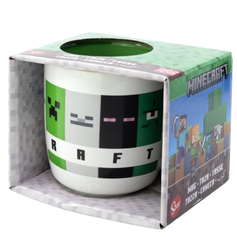 Stor Young Adult - Minecraft - Mug Elite Céramique en Boîte Cadeau - Squared Pattern - 380 ML