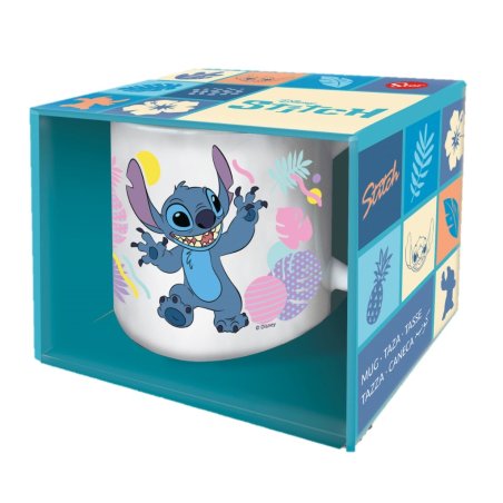 MUG CERAMIQUE STITCH FLEUR D&aposHAWAII 325ML