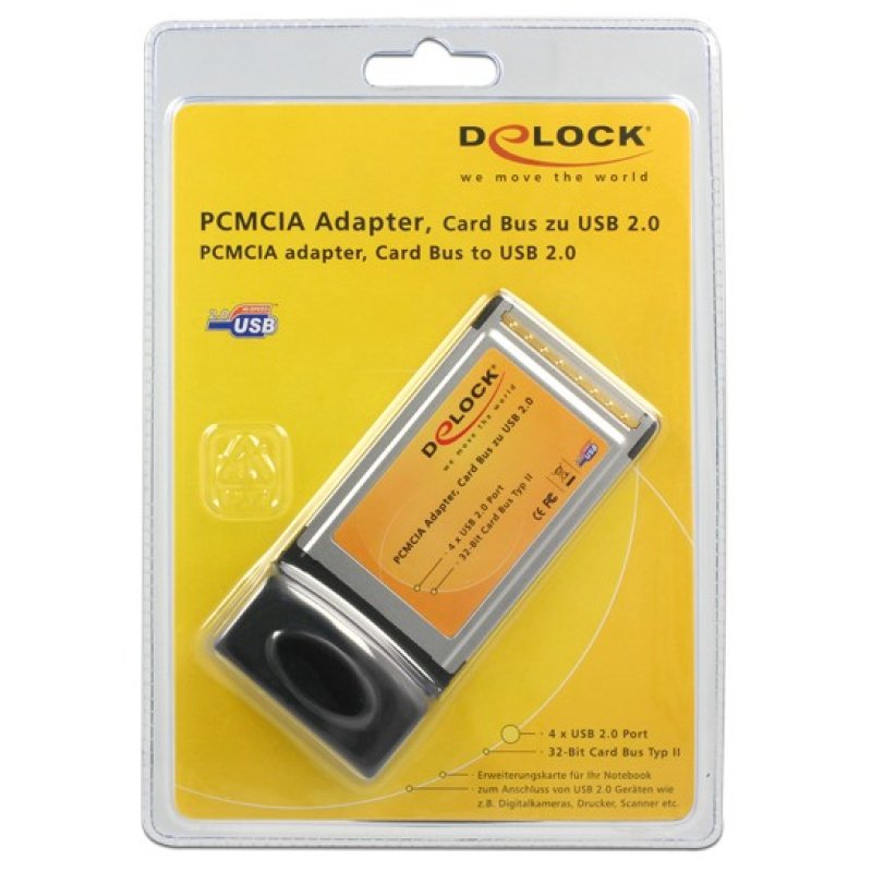 DeLOCK USB 2.0 - 4x - PCMCIA card interface cards/adapter