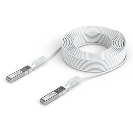 UBIQUITI UPLINK CABLE, SFP28 TO SFP28, PVC, WHITE, 30 M