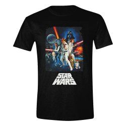 Star Wars A New Hope T-Shirt Retro Poster (L)