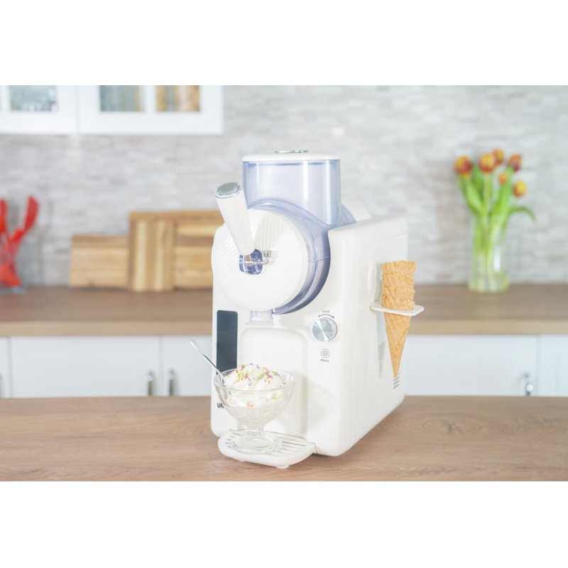 2-in-1 Slush- & Softeismaschine SOFIE (weiß, für 1.500ml Slush oder Softeis, 150 Watt Kompressor)