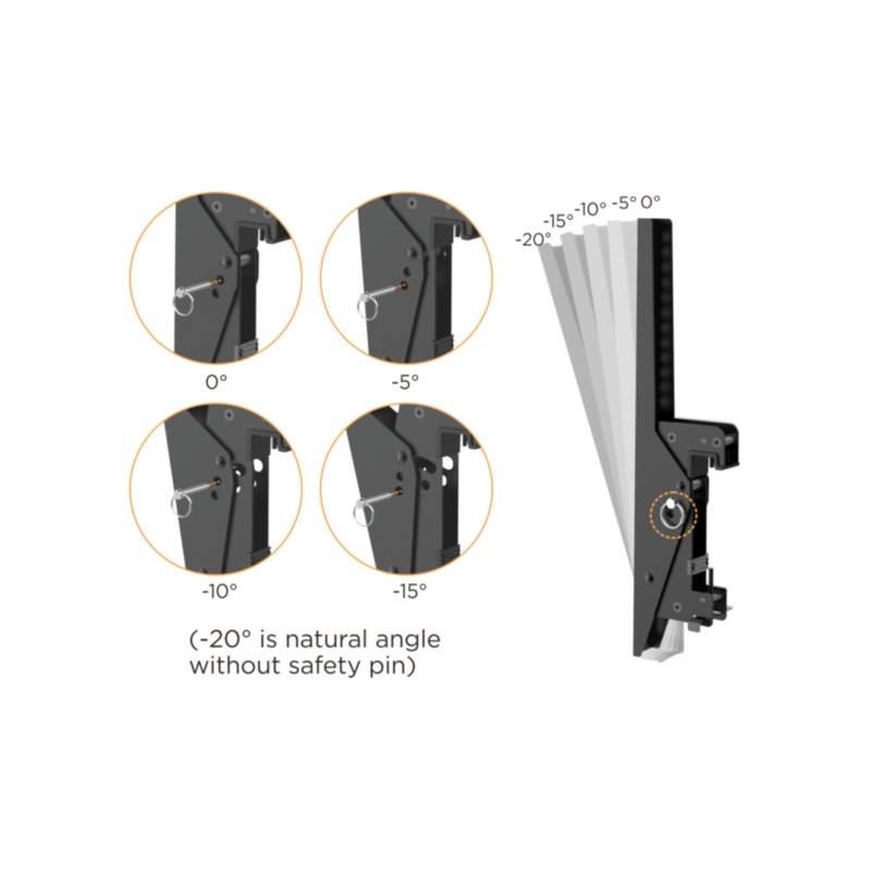 Equip Deckenhalterung 45"-55"/2TFT je 50kg 1Gelenk neig. sw lite Retail (Speditionsversand)