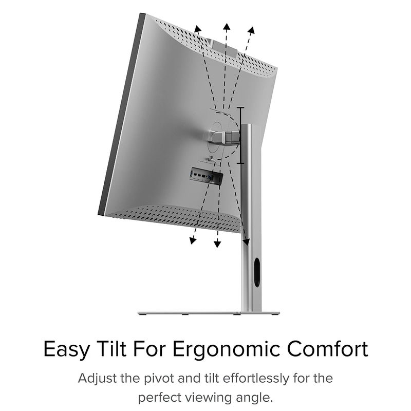 ALOGIC Clarity Pro computer monitor 68.6 cm (27") 3840 x 2160 pixels 4K Ultra HD LCD Black, Silver