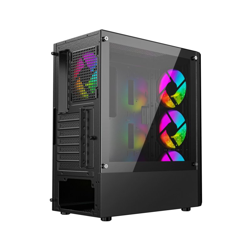 Gembird CCC-FC-400X Gaming ARGB computer case Fornax 400X black