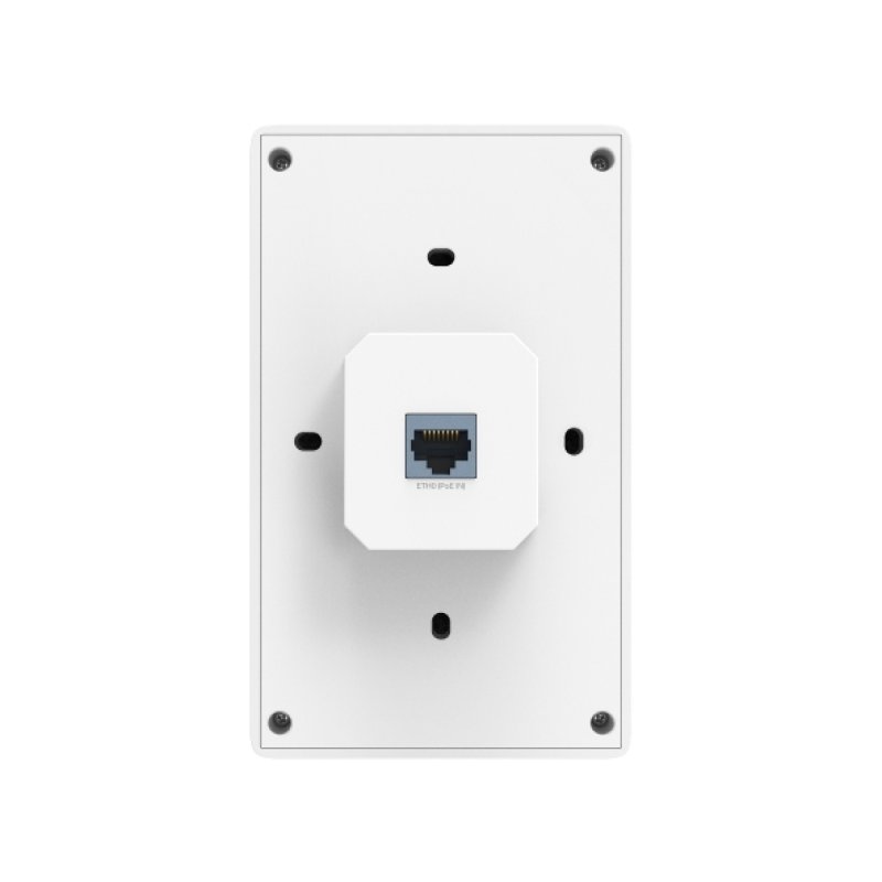 TP-LINK (EAP725-WALL) BE3600 Dual Band Wall Plate Wi-Fi 7 Access Point, PoE, 2.5GB Ports, 160MHz Bandwidth, Omada Mesh,