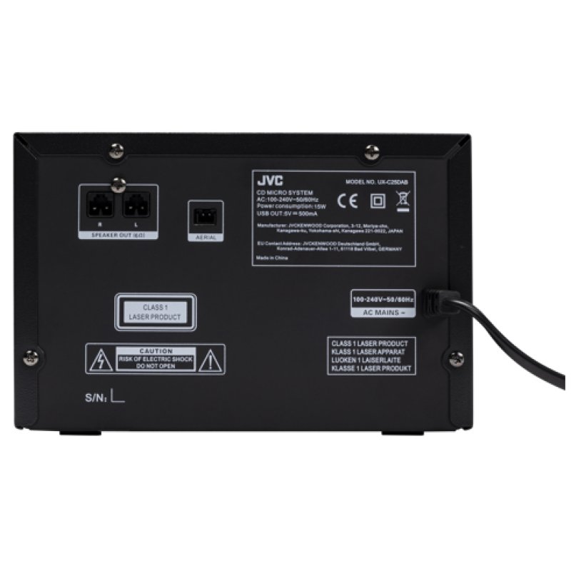 JVC UX-C25DAB home audio system Home audio micro system 14 W Black