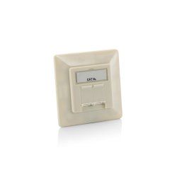 Equip Cat.6A German Modular Faceplate