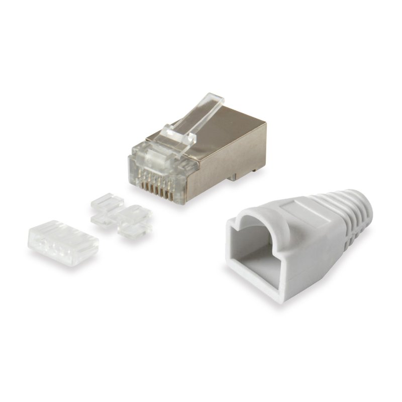 Equip Stecker RJ45 Cat6 100STK mit Knickschutz u. Einf