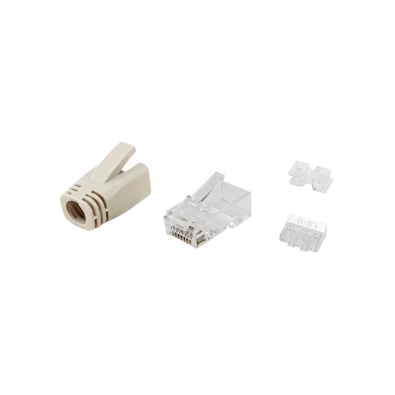 Equip 121176 connecteur de fils RJ-45 Transparent, Blanc