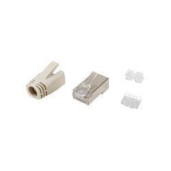 Equip 121182 connecteur de fils RJ-45 Acier inoxydable, Transparent, Blanc