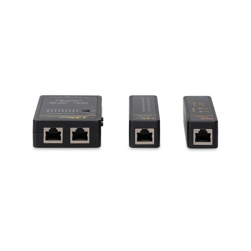 Equip Kabeltester Netzwerk f. RJ45/RJ11/RJ12/BNC Kabel sw