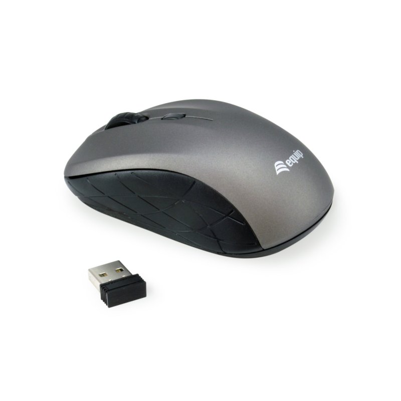 Equip Optische Maus kabellos USB Mini R L grau