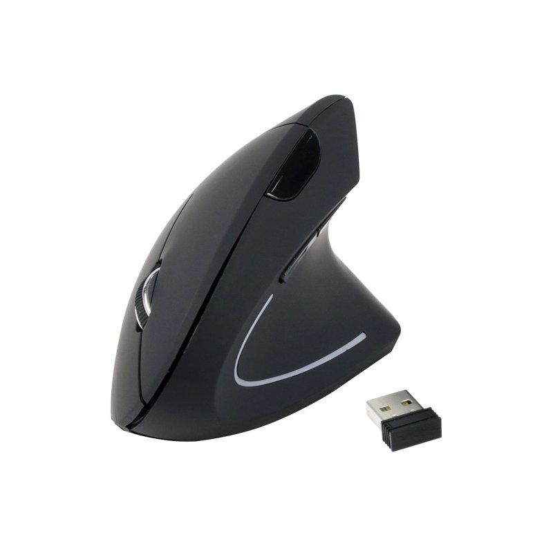 Equip Optische Ergonomic Maus kabellos USB Rechtshänder sw