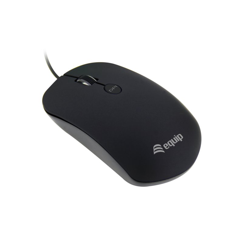 Equip Optische Maus USB Komfort Rechts-Linkshänder 1.8m sw