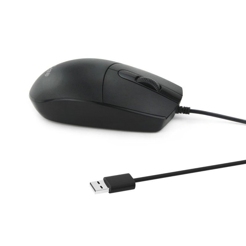 Equip Optische Maus USB-A Silent Rechts-Linkshänder 1.5m sw