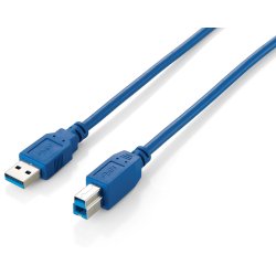 Equip USB Kabel 3.0 A-B St/St 1.00m blau Polybeutel