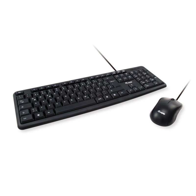 Equip Kabelgebundene Kombi Keyboard Mouse. schwarz. deutsch