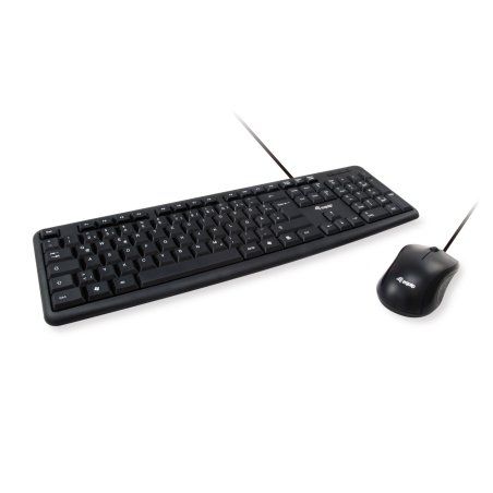 Equip 245200 clavier Souris incluse Bureau USB QWERTZ Allemand Noir