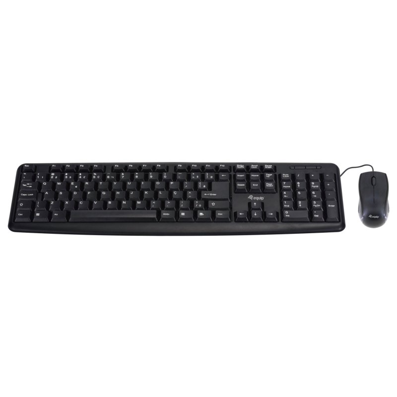 Equip Kabelgebundene Kombi Keyboard Mouse. schwarz. deutsch