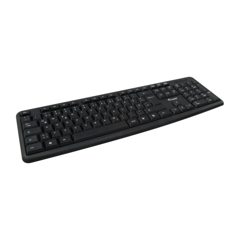 Equip 245200 keyboard Mouse included Office USB QWERTZ German Black