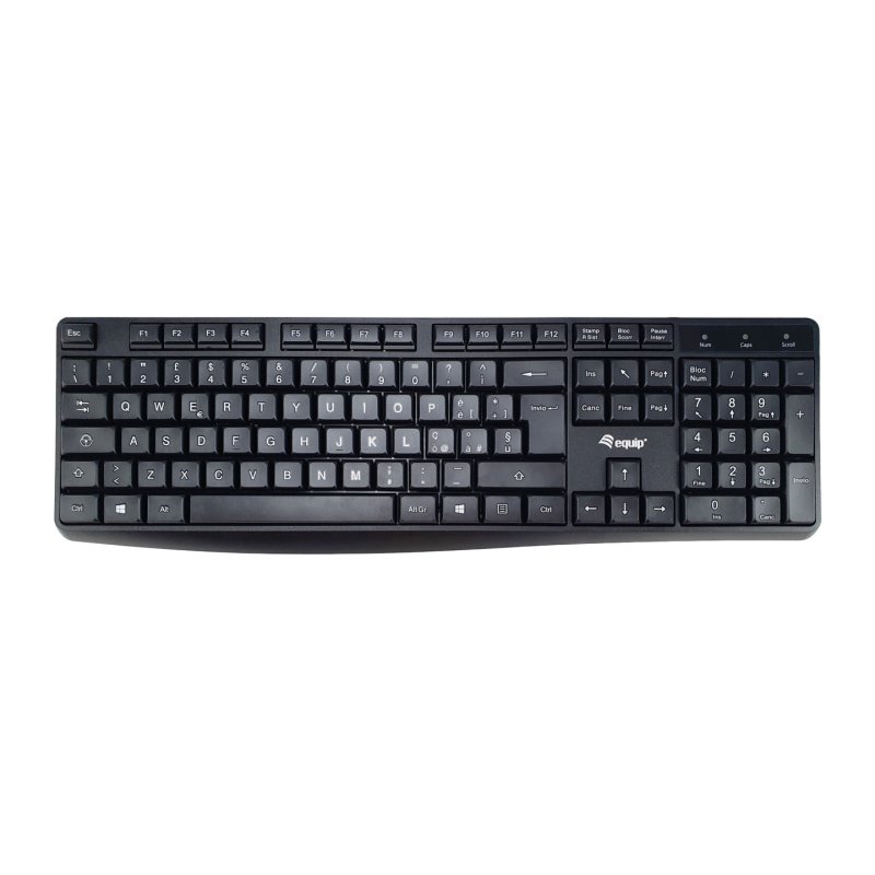 Equip 245213 clavier Bureau USB QWERTY Italien Noir