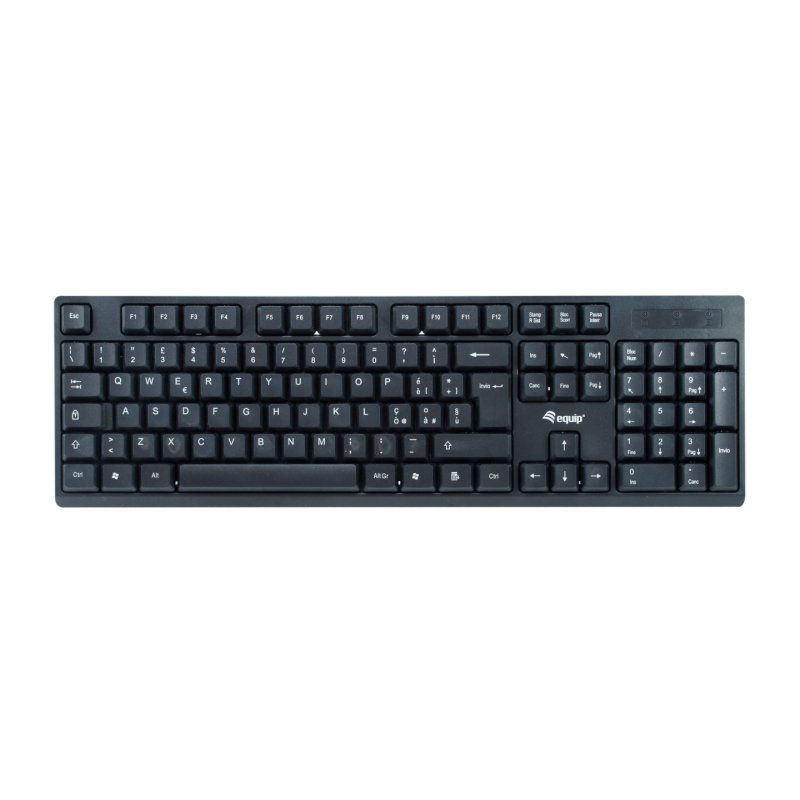 Equip 245223 clavier Souris incluse Bureau RF sans fil QWERTY Italien Noir