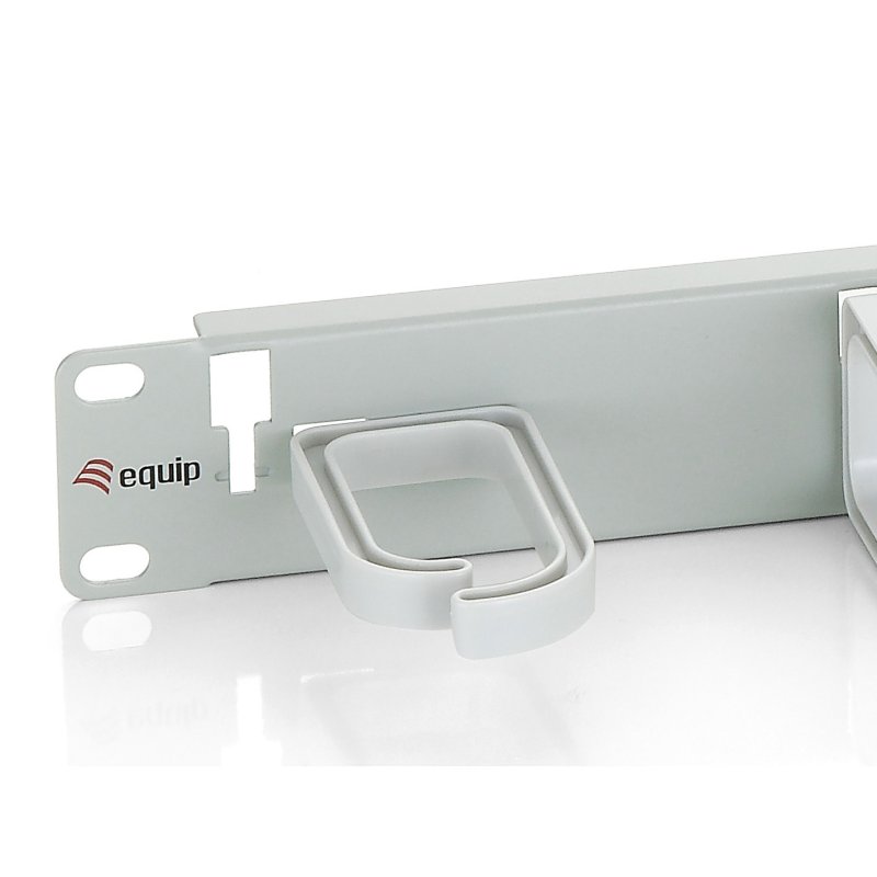 Equip 19" Rack Mount Cable Management Panel, Light Grey (RAL 7035)