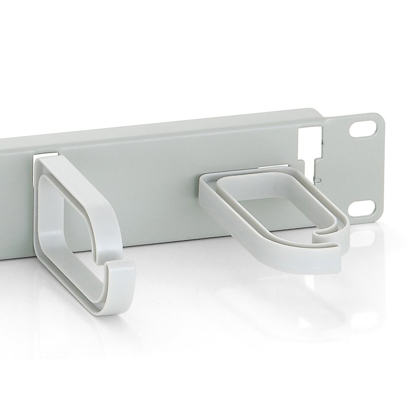 Equip 19" Rack Mount Cable Management Panel, Light Grey (RAL 7035)