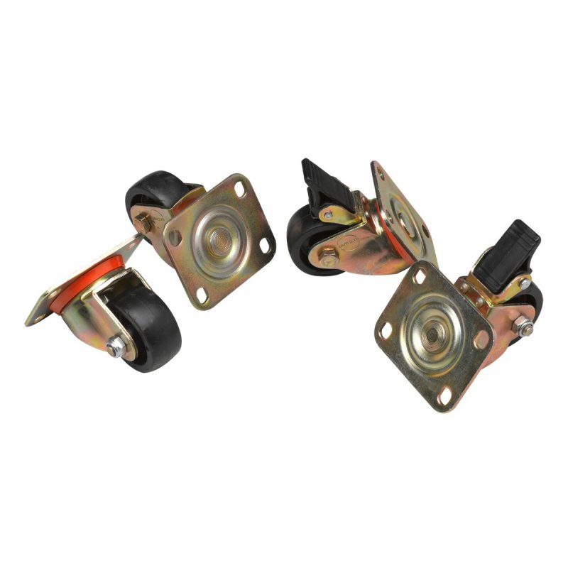 Equip EZW-2 4xRäder für Serverschränke 75mm gold