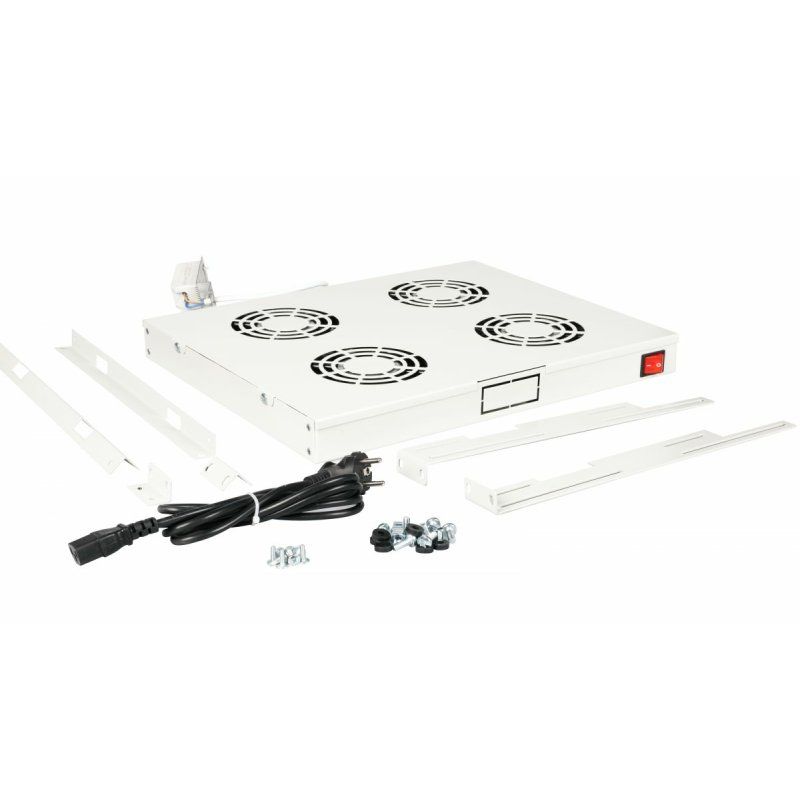 Equip Cooling Fans 19', 1U, 4FANS, RAL7035 Grey