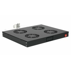 Equip Cooling Fans 19', 1U, 4FANS, RAL9005 Black