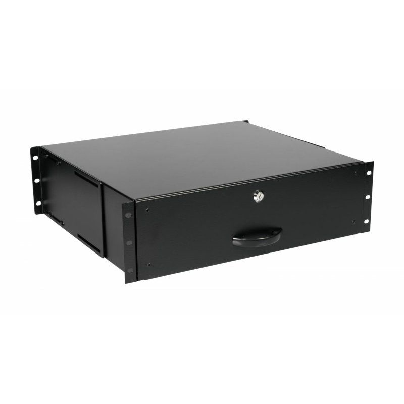 Equip Lockable Drawer 19', 3U, RAL9005 Black