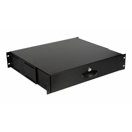 Equip Lockable Drawer 19', 2U, RAL9005 Black