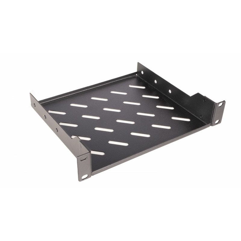 Equip Fixed Shelf 10', 1U, 200MM, Black