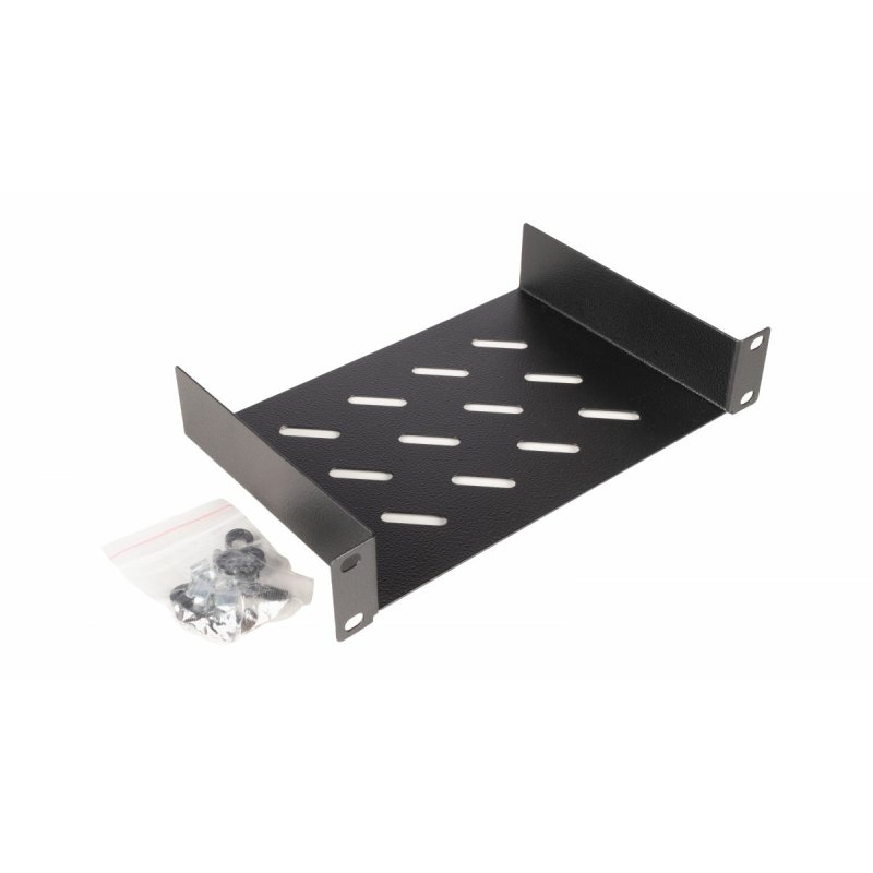 Equip Fixed Shelf 10', 1U, 150MM, Black