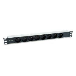 Equip 333313 power distribution unit (PDU) 8 AC outlet(s) 1U Black, Silver