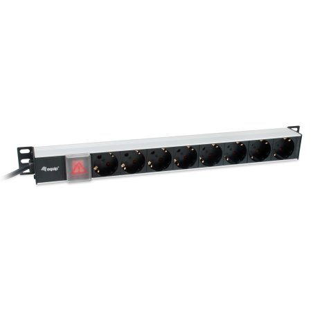 Equip 8-Outlet German Power Distribution Unit, Aluminum Shell, 3m