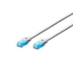 DIGITUS Patchkabel RJ45 U/UTP Cat5e 1.00m weiß Hebelschutz Polybeutel
